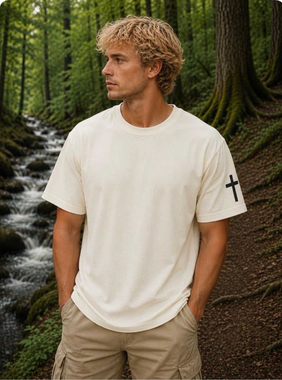 C'mon Man Tee - Black on Cream