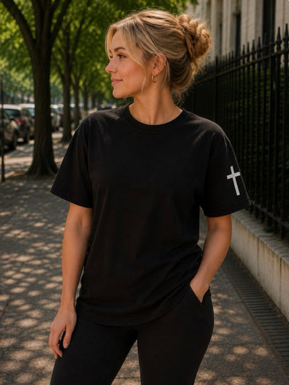 Names of Jesus Tee - Bubble White on Black