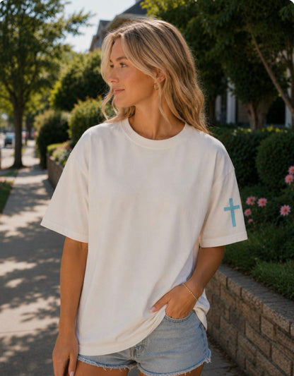 Surely Goodness and Mercy Tee - Cream