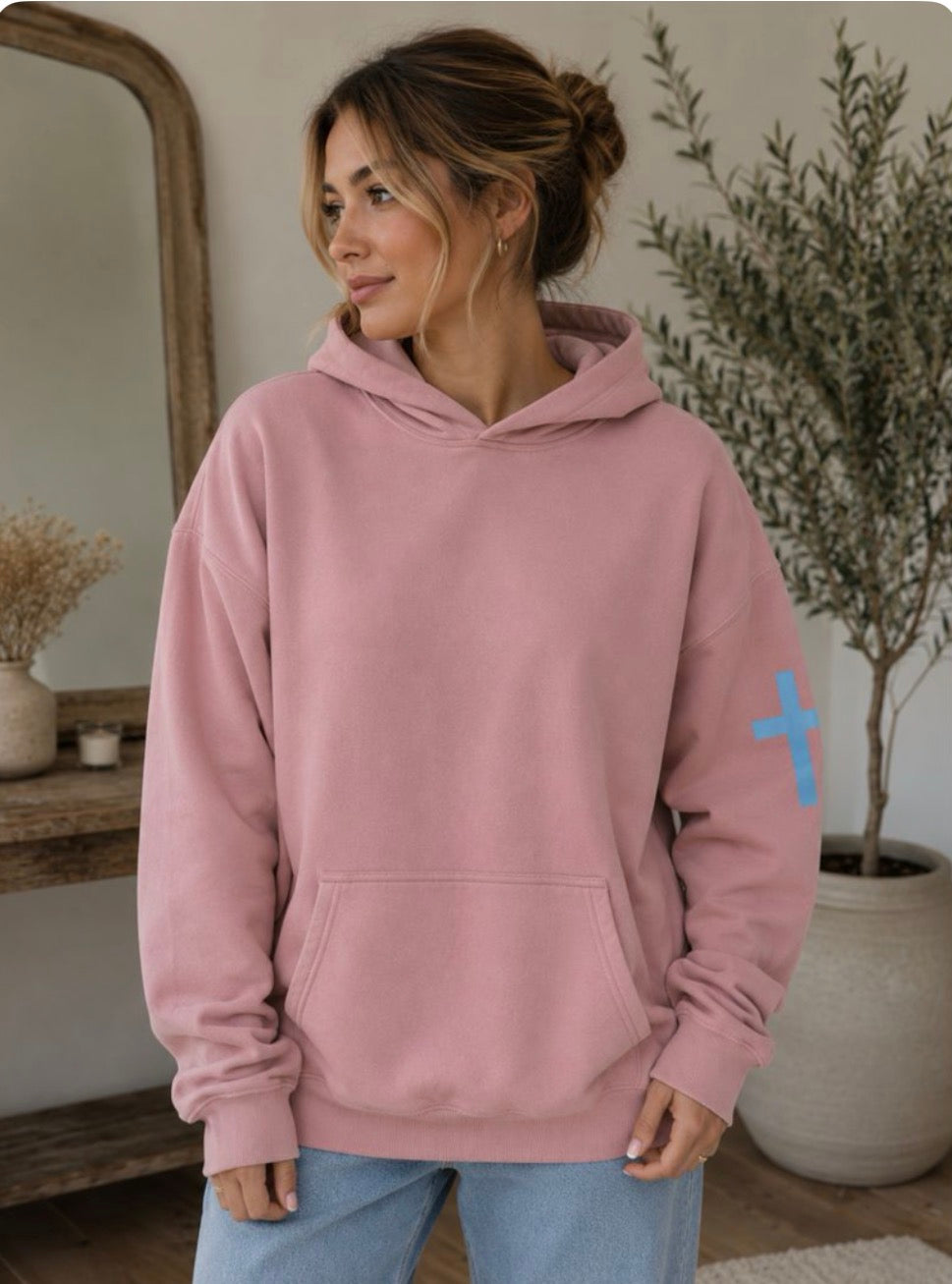 Surely Goodness and Mercy Hoodie - Dusty Pink