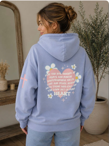 Out of Pure Heart Hoodie - Powder Blue