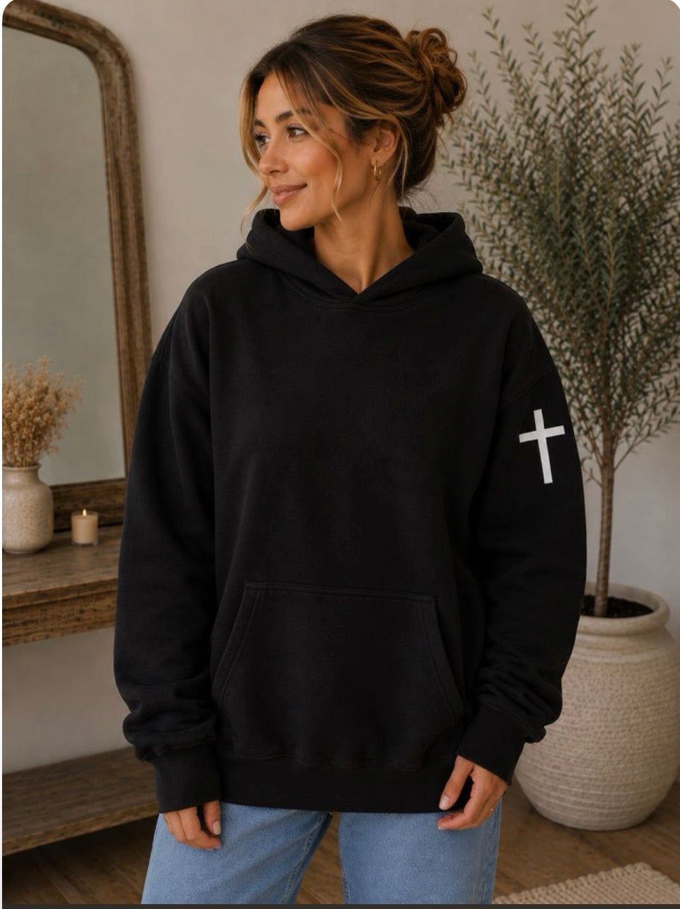 Names of Jesus Hoodie - Bubble White on Black